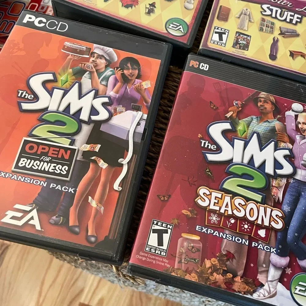 The SIMS PlayStation Vintage Side Video Game Lot PC DVD Pets Family Delux Sets